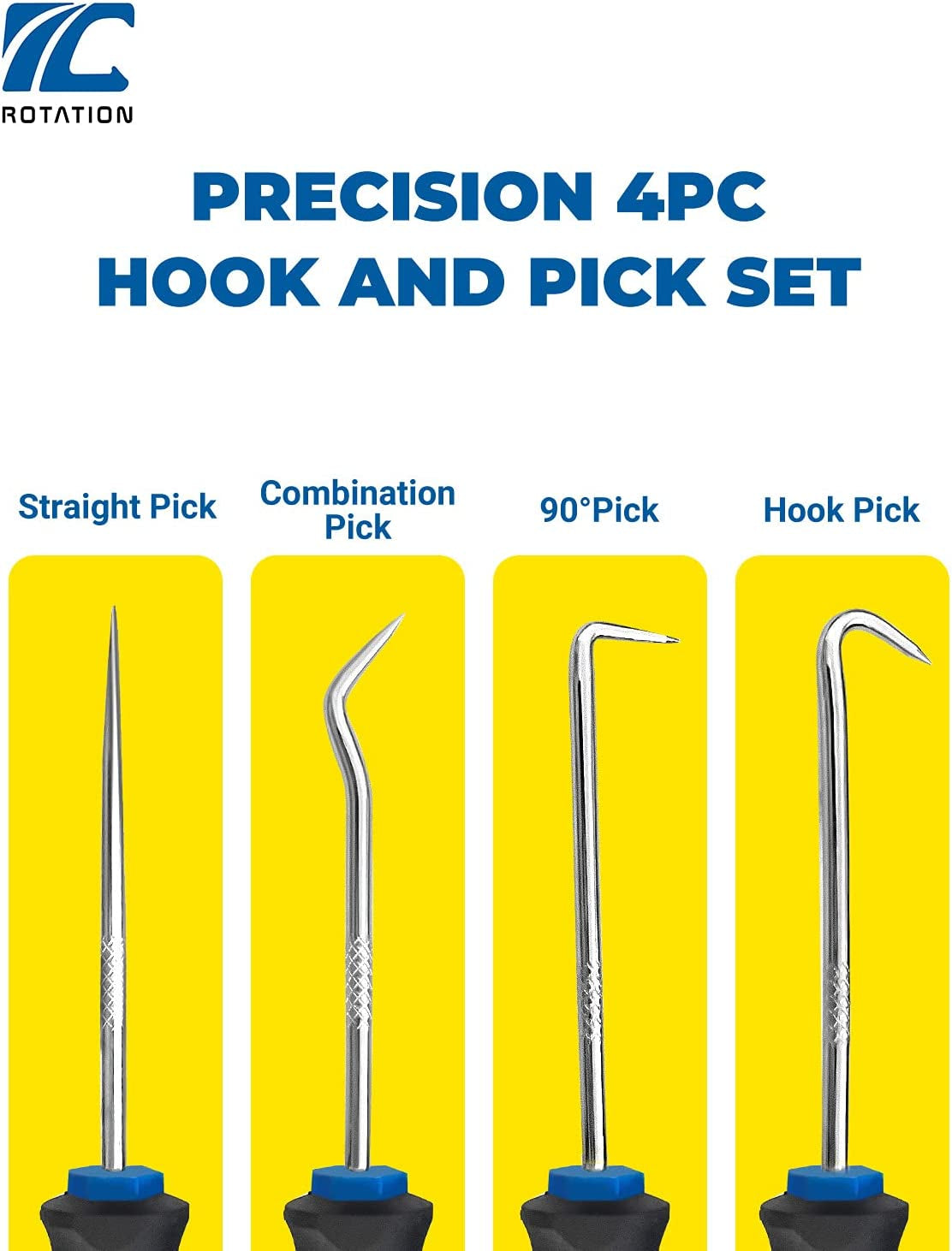 Premium 4-Piece Precision Hook and Pick Set for Automotive Professionals