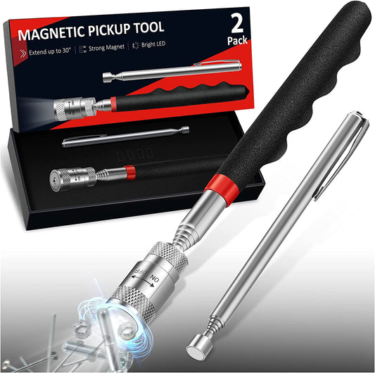 Ultimate LED Light Magnet Pickup Tool Set - Perfect Gift for Men, Dads, and Husbands - Ideal for Christmas, Birthdays, and Stocking Stuffers!